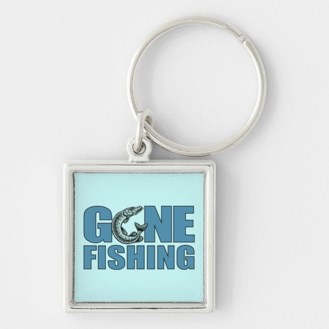 GONE FISHING custom key chain (Front)