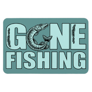 GONE FISHING custom magnet