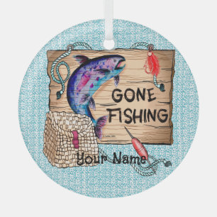 Gone Fishing custom ornament
