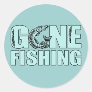 GONE FISHING custom stickers