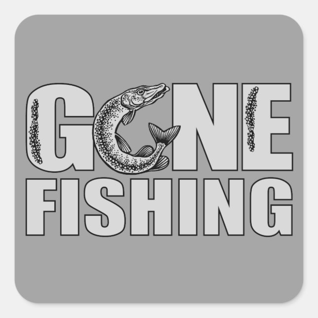 GONE FISHING custom stickers (Front)