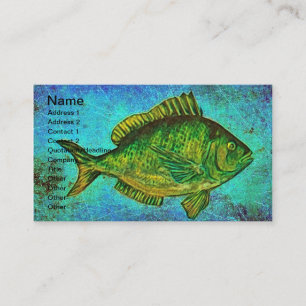 Gone Fishing Digital Art Business Card