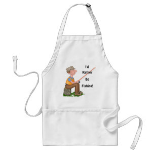 Gone Fishing Fisherman Standard Apron