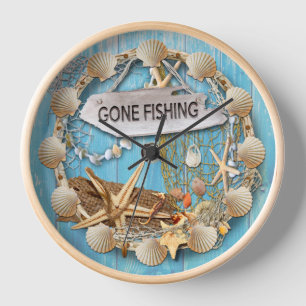 Gone Fishing Fishing Clock