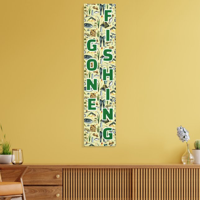 Gone Fishing Fishing Gear Home Business Canvas Print (Insitu(LivingRoom))