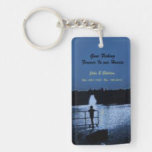 Gone Fishing Forever In our Hearts, Memorial Card Key Ring