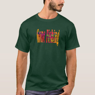 Gone Fishing Fun Novelty Mens Forest Green T-Shirt