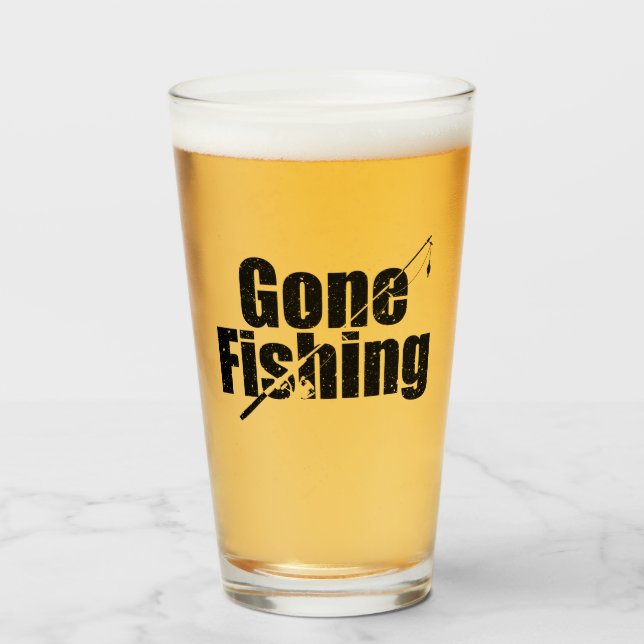 Gone Fishing    Glass (Front Filled)