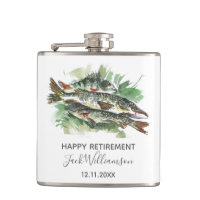 Gone Fishing Happy Retirement  Watercolor Pike