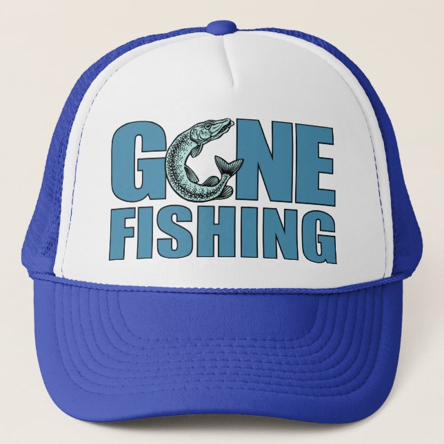 GONE FISHING hat - choose color (Front)