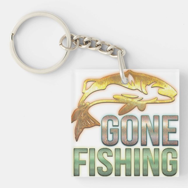 Gone Fishing Key Ring (Front)