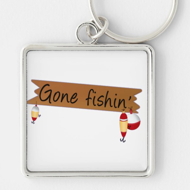 Gone Fishing Key Ring (Front)