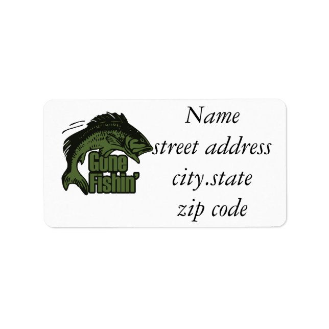 Gone Fishing Label (Front)