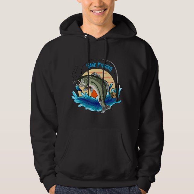 Gone Fishing Mens Hoodie (Front)