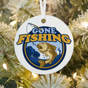 Gone Fishing Metal Tree Decoration