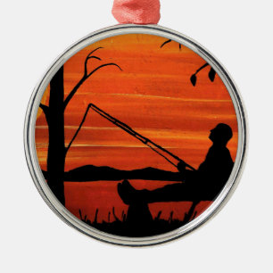Gone Fishing Metal Tree Decoration