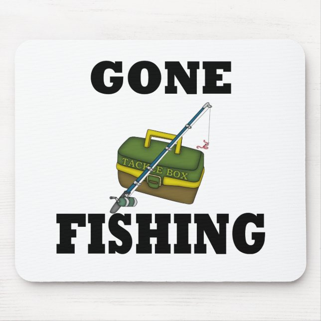 Gone Fishing Mouse Mat (Front)