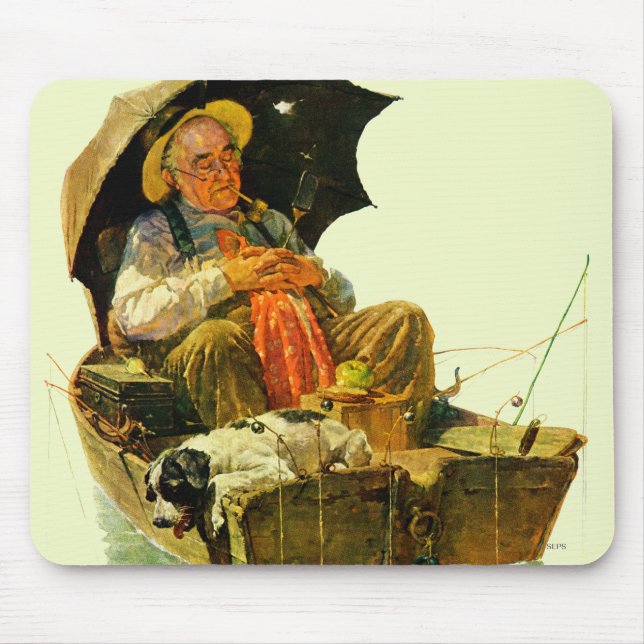 Gone Fishing Mouse Mat (Front)
