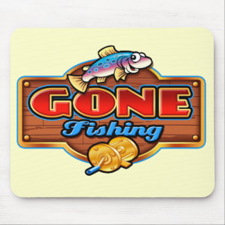 GONE FISHING MOUSE MAT