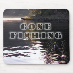 Gone fishing mouse pad