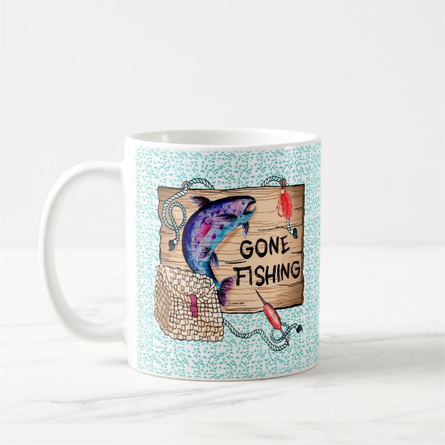 Gone Fishing  mug (Left)