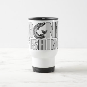 GONE FISHING mug - choose style & colour