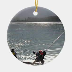 Gone Fishing No Work Today Ceramic Tree Decoration