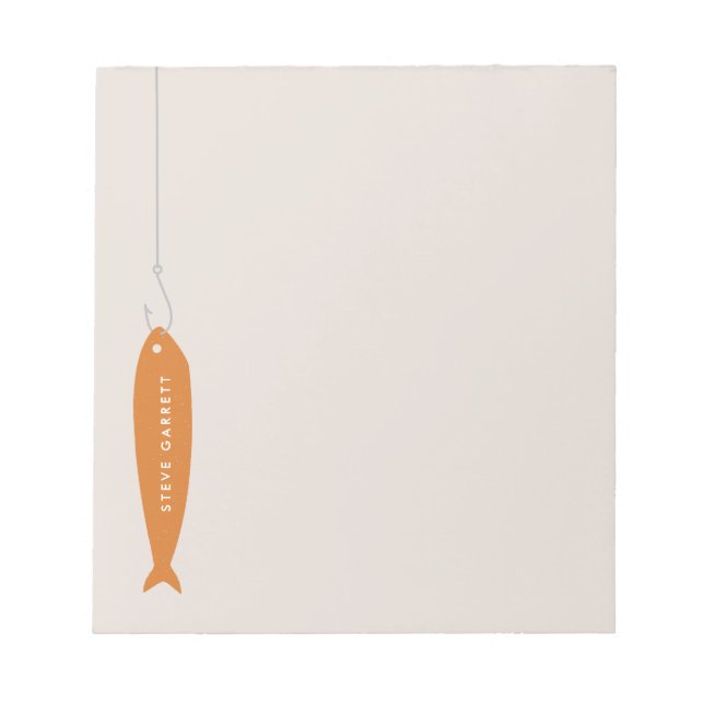 Gone Fishing Notepad - Orange (Front)