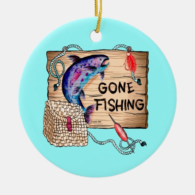 Gone Fishing ornament (Front)
