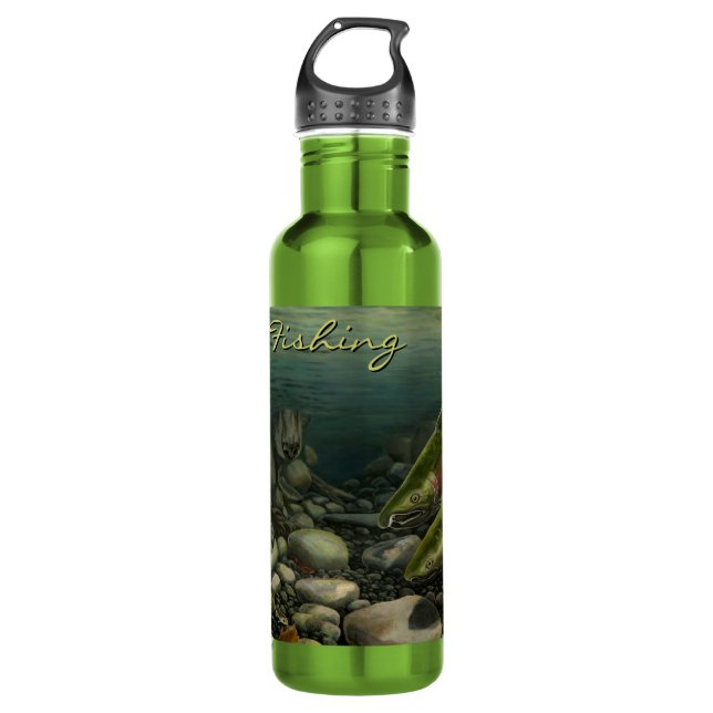 Gone Fishing Personalise 710 Ml Water Bottle (Front)