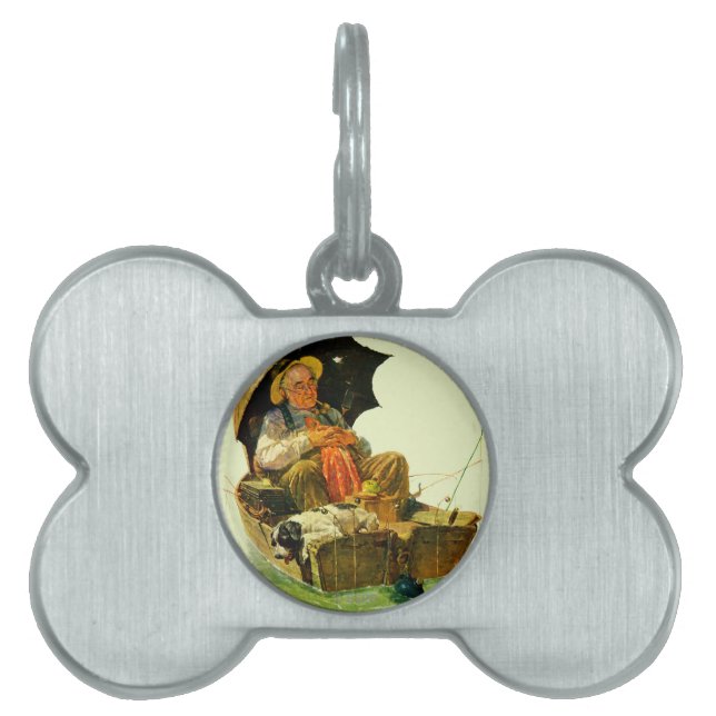 Gone Fishing Pet Name Tag (Front)