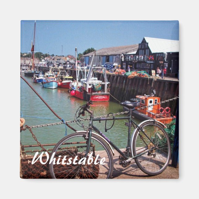 Gone Fishing Picturesque Whitstable Kent  UK Magnet (Front)