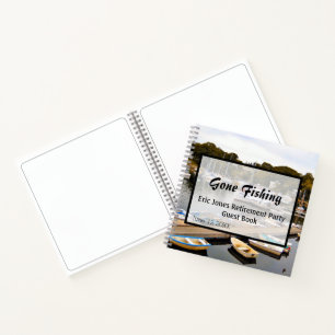 Gone Fishing Retirement Party Guest Notebook