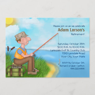 Gone Fishing Retirement Party Invitations