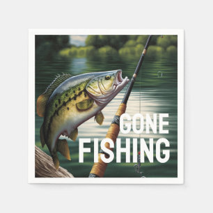 Gone Fishing Retirement Party Supplies Napkin