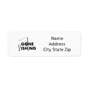 **GONE FISHING** RETURN ADDRESS LABEL