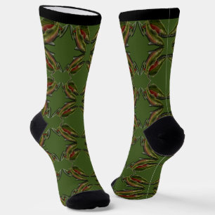 Gone Fishing Socks Coho Salmon Art Socks