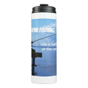 Gone Fishing Sunset Retired Fisherman Gift Thermal Tumbler