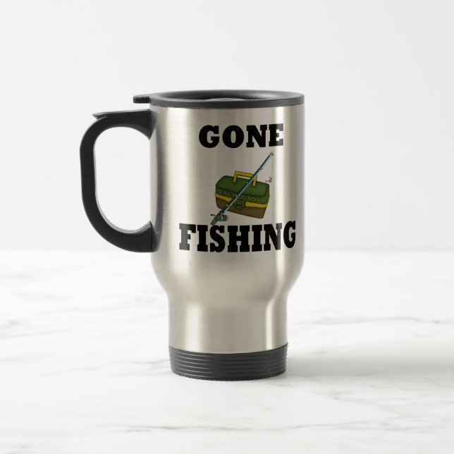 Gone Fishing Travel Mug (Left)