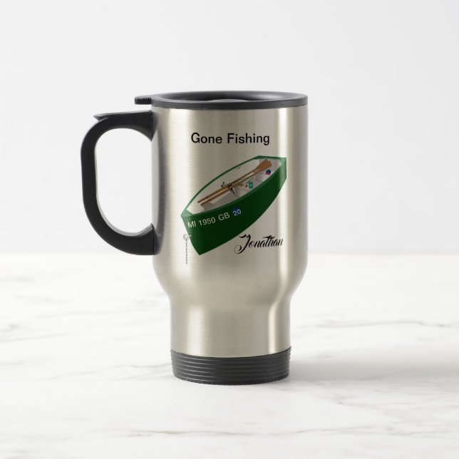 Gone Fishing Travel Mug (Left)