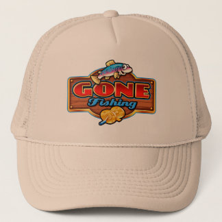 GONE FISHING TRUCKER HAT