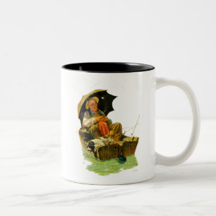 Gone Fishing Two-Tone Coffee Mug