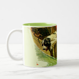 Gone Fishing Two-Tone Coffee Mug
