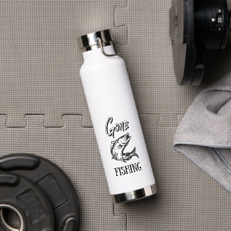 Gone Fishing Water Bottle, Dad Gift, Fishing Lover Water Bottle