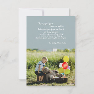Gone from our Sight Photo Bereavement Thank you Card