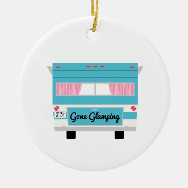Gone Glamping Ceramic Tree Decoration (Front)