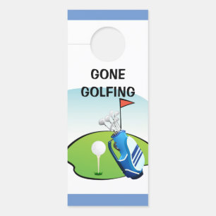 Gone Golfing Cartoon Designed Door Hanger