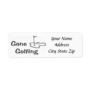 **GONE GOLFING** CUTE ADDRESS LABELS