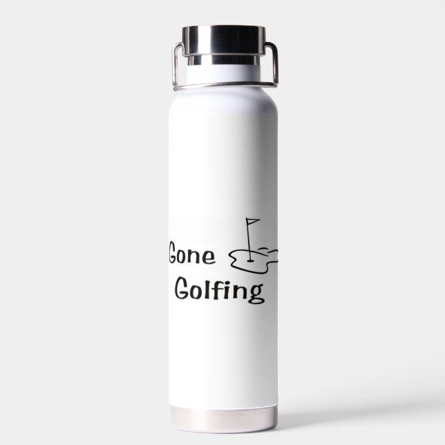 GONE GOLFING/GOLF BALL WATER BOTTLE (Back)