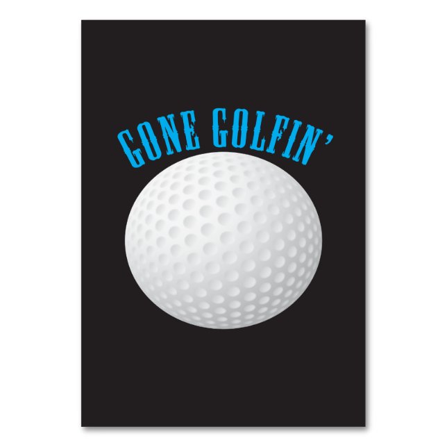 Gone Golfing Table Number (Front)